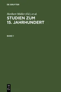 Studien zum 15. Jahrhundert_cover