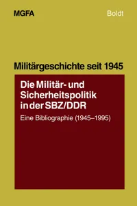 Die Militär- und Sicherheitspolitik in der SBZ/DDR_cover