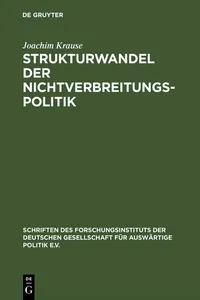 Strukturwandel der Nichtverbreitungspolitik_cover