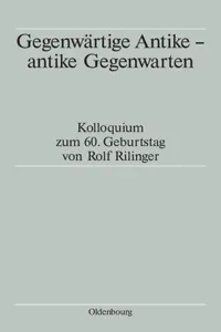 Gegenwärtige Antike - antike Gegenwarten_cover