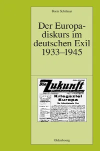 Der Europadiskurs im deutschen Exil 1933-1945_cover