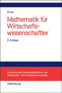 Mathematik für Wirtschaftswissenschaftler_cover