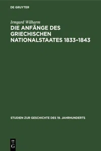 Die Anfänge des griechischen Nationalstaates 1833–1843_cover