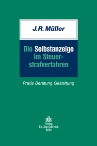 Die Selbstanzeige im Steuerstrafverfahren_cover