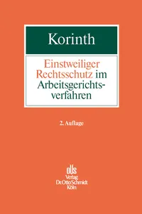 Einstweiliger Rechtsschutz im Arbeitsgerichtsverfahren_cover