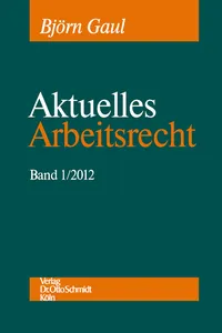 Aktuelles Arbeitsrecht, Band 1/2012_cover