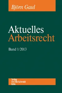 Aktuelles Arbeitsrecht, Band 1/2013_cover