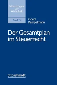 Der Gesamtplan im Steuerrecht_cover