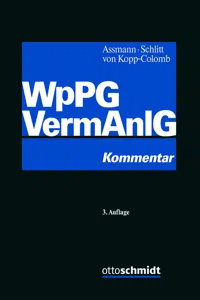 Wertpapierprospektgesetz/ Vermögensanlagengesetz_cover