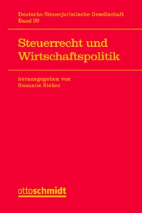 Steuerrecht und Wirtschaftspolitik_cover