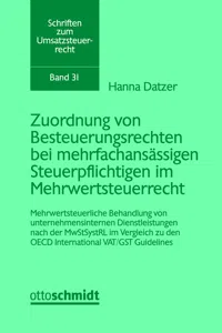 Zuordnung von Besteuerungsrechten bei mehrfachansässigen Steuerpflichtigen im Mehrwertsteuerrecht_cover