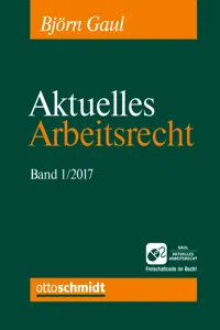 Aktuelles Arbeitsrecht, Band 1/2017_cover