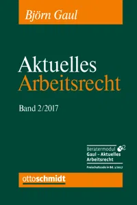 Aktuelles Arbeitsrecht, Band 2/2017_cover