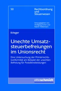 Unechte Umsatzsteuerbefreiungen im Unionsrecht_cover