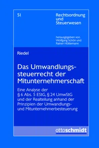 Das Umwandlungssteuerrecht der Mitunternehmerschaft_cover