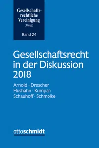 Gesellschaftsrecht in der Diskussion 2018_cover