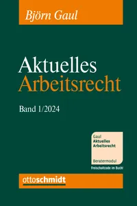 Aktuelles Arbeitsrecht 2024, Band 1_cover