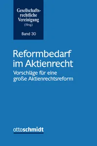 Reformbedarf im Aktienrecht_cover