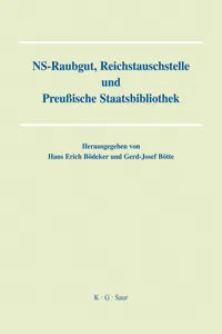 NS-Raubgut, Reichstauschstelle und Preussische Staatsbibliothek_cover