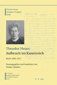 Theodor Heuss, Aufbruch im Kaiserreich_cover