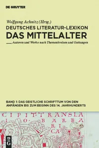 Das geistliche Schrifttum von den Anfängen bis zum Beginn des 14. Jahrhunderts_cover