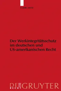 Werkintegritätsschutz im deutschen und US-amerikanischen Recht_cover