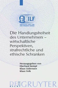 Die Handlungsfreiheit des Unternehmers_cover