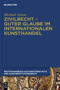 Zivilrecht - Guter Glaube im internationalen Kunsthandel_cover