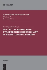 Die deutschsprachige Strafrechtswissenschaft in Selbstdarstellungen_cover