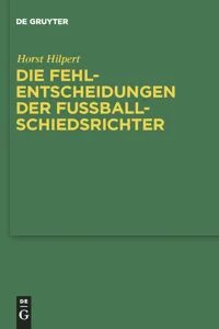 Die Fehlentscheidungen der Fussballschiedsrichter_cover