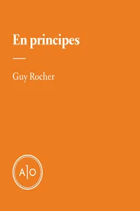 En principes: Guy Rocher_cover