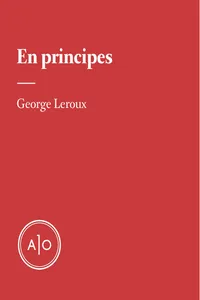 En principes: George Leroux_cover