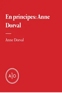 En principes: Anne Dorval_cover