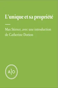 L'unique et sa propriété_cover