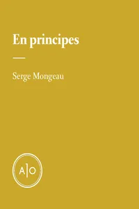 En principes: Serge Mongeau_cover