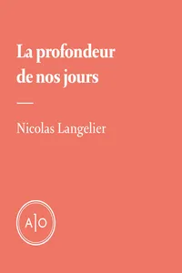 La profondeur de nos jours_cover