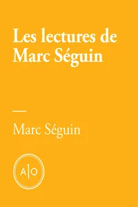 Les lectures de Marc Séguin_cover