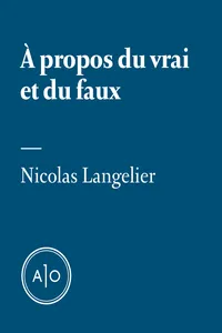 À propos du vrai et du faux_cover