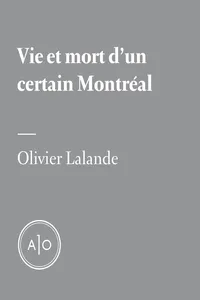 Vie et mort d'un certain Montréal_cover