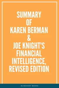 Summary of Karen Berman & Joe Knight's Financial Intelligence, Revised Edition_cover