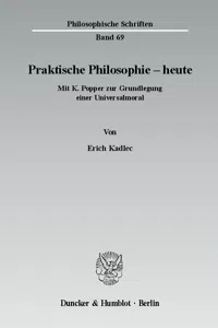 Praktische Philosophie - heute._cover