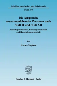Die Ansprüche zusammenlebender Personen nach SGB II und SGB XII._cover