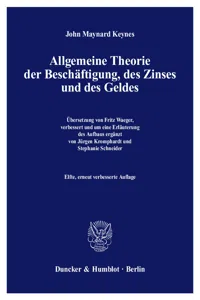 Allgemeine Theorie der Beschäftigung, des Zinses und des Geldes._cover