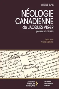 Néologie canadienne de Jacques Viger_cover