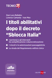 I TITOLI ABILITATIVI DOPO IL DECRETO "SBLOCCA ITALIA"_cover