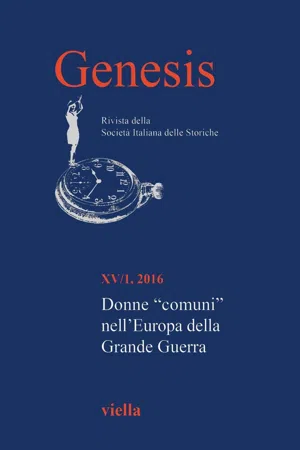 Genesis. Rivista della Società italiana delle storiche (2016) Vol. 15/1