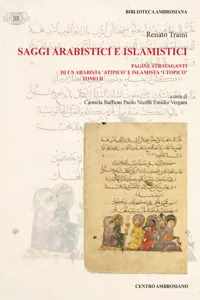 Saggi arabistici e islamistici - Tomo II_cover