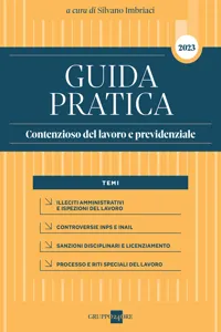 Guida Pratica Contenzioso del lavoro e previdenziale 2023_cover
