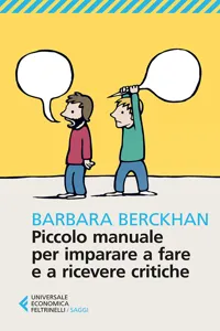 Piccolo manuale per imparare a fare e a ricevere critiche_cover