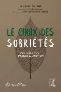 Le choix des sobriétés_cover